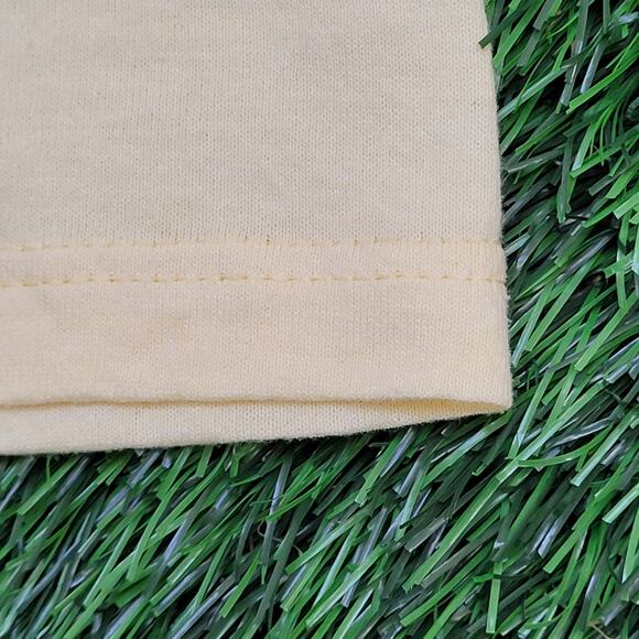 Vintage 80s New-York WNCN 104.3 FM Radio Shirt Womens S/M 18x23 Yellow - Picture 12 of 15